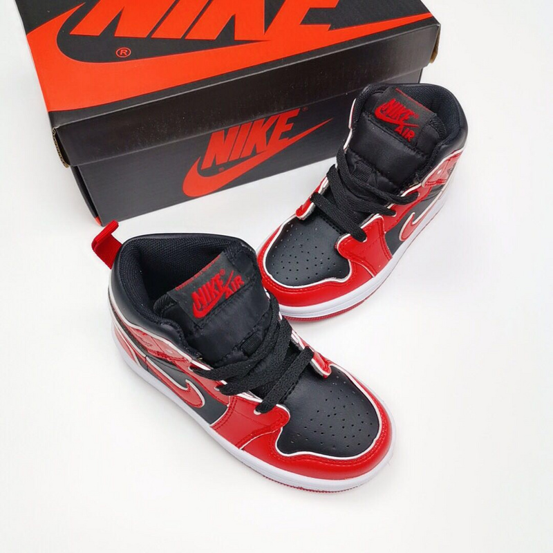 Jordan Air Jordan Air Jordan 1 MID Super Meng Children_s Shoes Official Limited Collars AJ1 help small sneakers code 24 --- 35-8f33225f